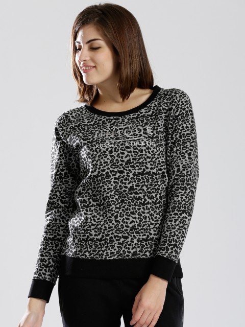 

Russell Athletic Black & Grey Animal Print Sweatshirt
