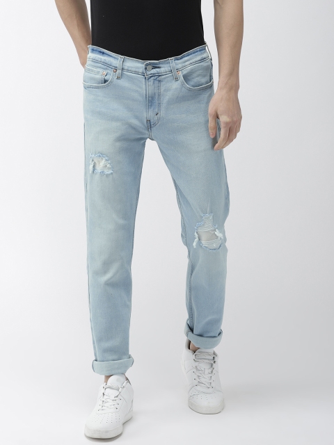 

Levis Men Blue Slim Fit Mid-Rise Mildly Distressed Stretchable Jeans 511