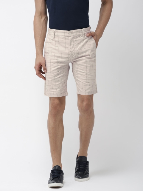 

Levis Men Beige & Brown Checked Slim Fit Regular Shorts