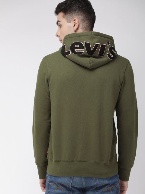 

Levis Men Olive Green Solid Sweatshirt