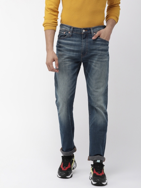 

Levis Men Blue 513 Performance Slim Straight Fit Mid-Rise Clean Look Stretchable Jeans