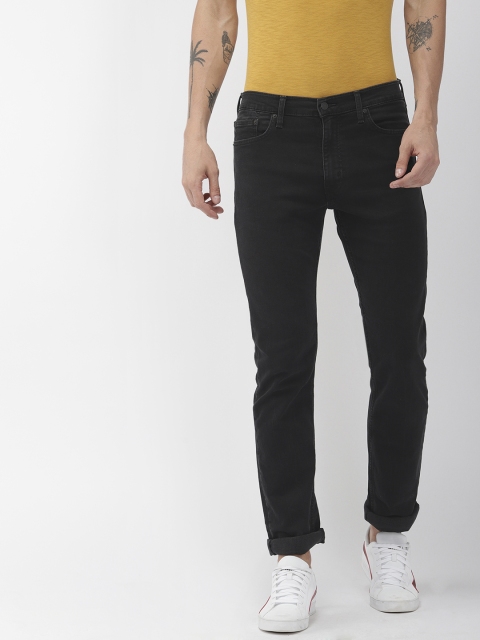 

Levis Men Black 513 Slim Straight Fit Mid-Rise Clean Look Stretchable Jeans