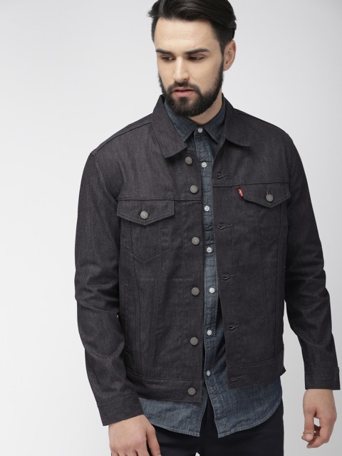 

Levis Men Navy Blue Washed The Pride Trucker Denim Jacket