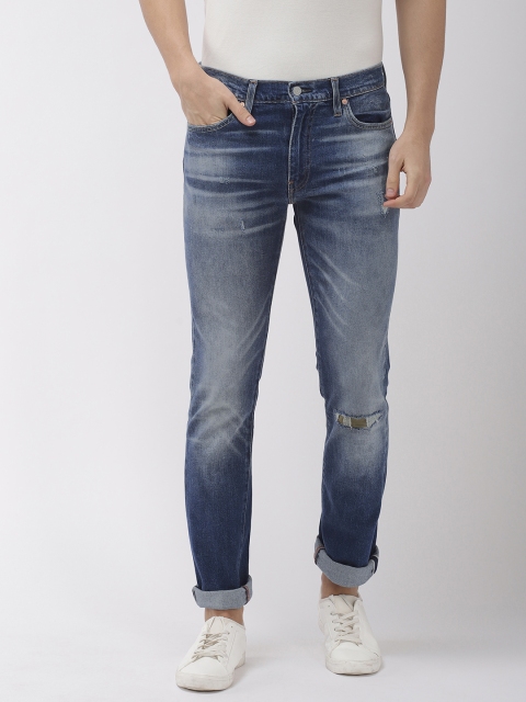 

Levis Men Blue 511 Selvedged Slim Fit Mid-Rise Mildly Distressed Stretchable Jeans
