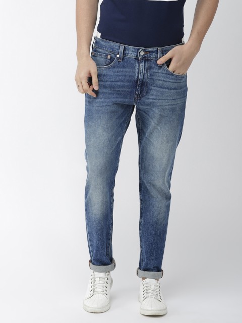 

Levis Men Blue Tapered Fit Mid-Rise Low Distress Stretchable Jeans 512
