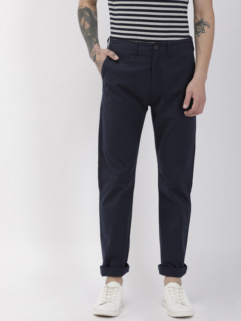 

Levis Men Navy Blue 512 Slim Tapered Fit Solid Chinos
