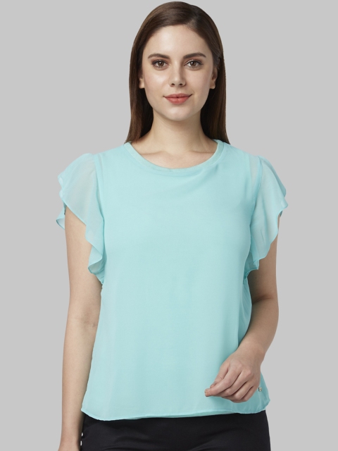 

Park Avenue Women Sea Green Solid Top