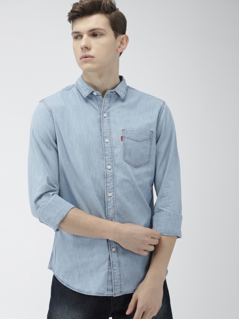 

Levis Men Blue Slim Fit Faded Denim Casual Shirt