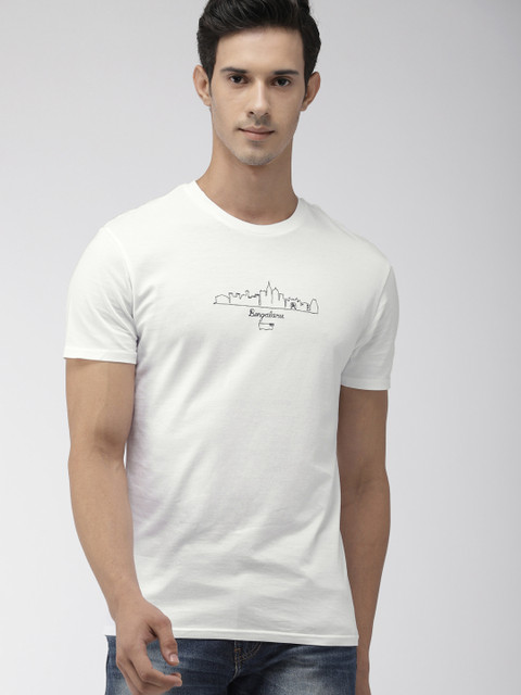 

Levis Men White Solid Round Neck T-shirt