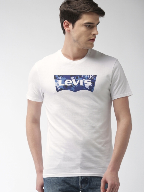 

Levis Men White Printed Round Neck T-shirt
