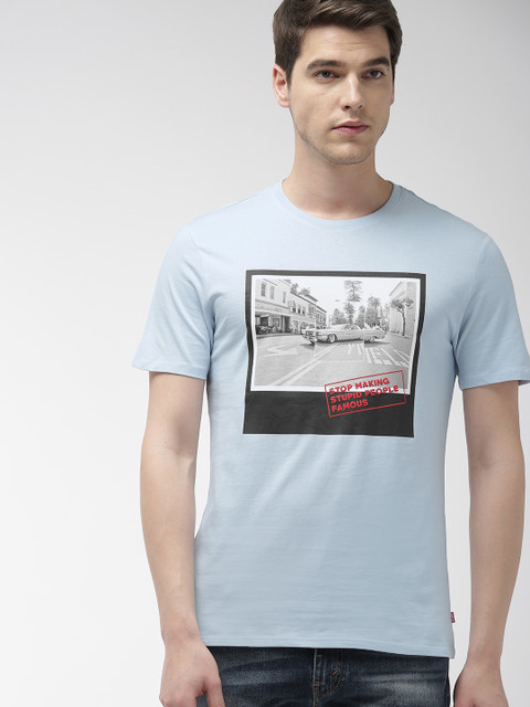 

Levis Men Blue Printed Round Neck T-shirt