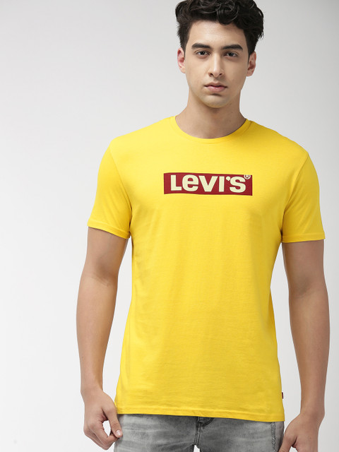 

Levis Men Yellow Printed Round Neck T-shirt