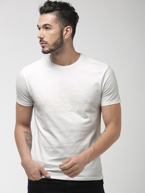

Levis Men White Printed Round Neck T-shirt