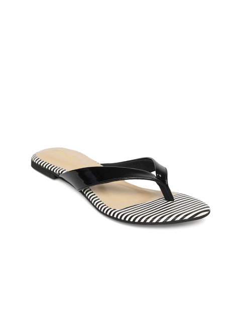 

Inc 5 Women Black Solid Open Toe Flats