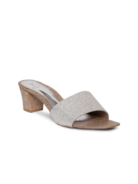 

Inc 5 Women Silver-Toned Solid Sandals