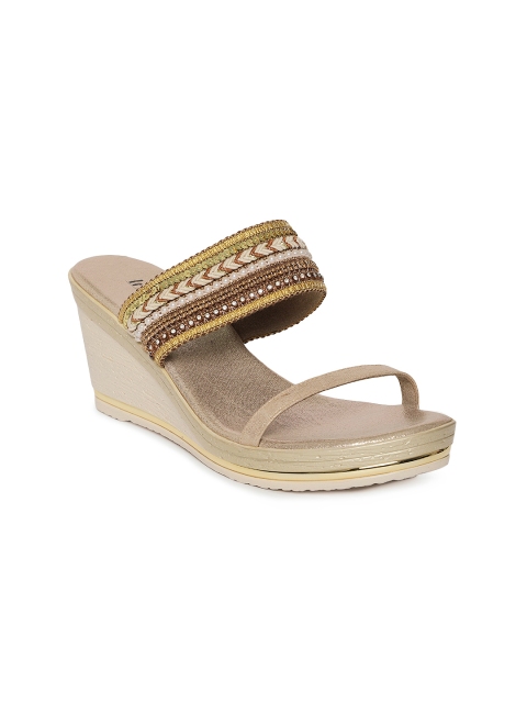 

Inc 5 Women Gold-Toned Embellished Sandals