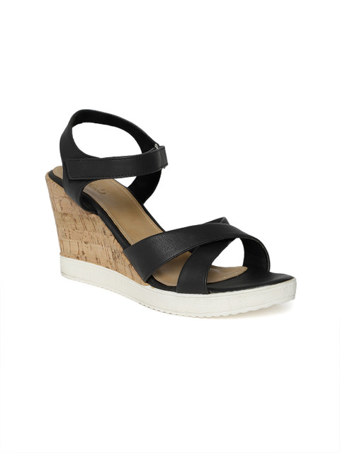 

Inc 5 Women Black Solid Sandals