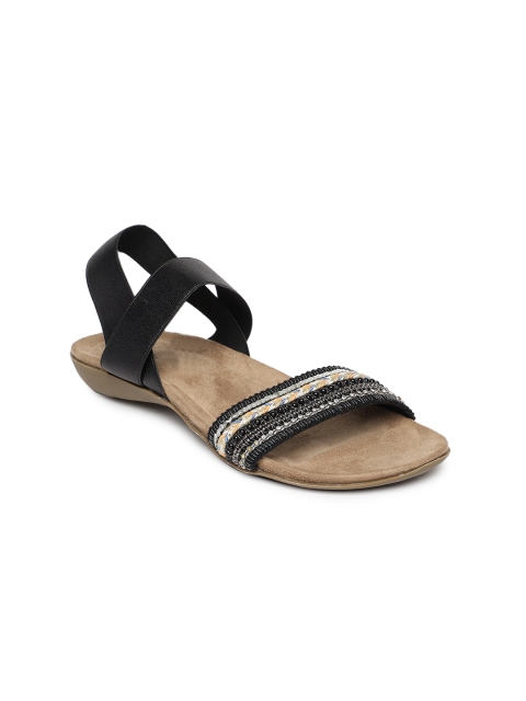 

Inc 5 Women Black Embellished Open Toe Flats