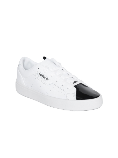 

ADIDAS Originals Women White & Black Sleek Colourblocked Leather Casual Shoes