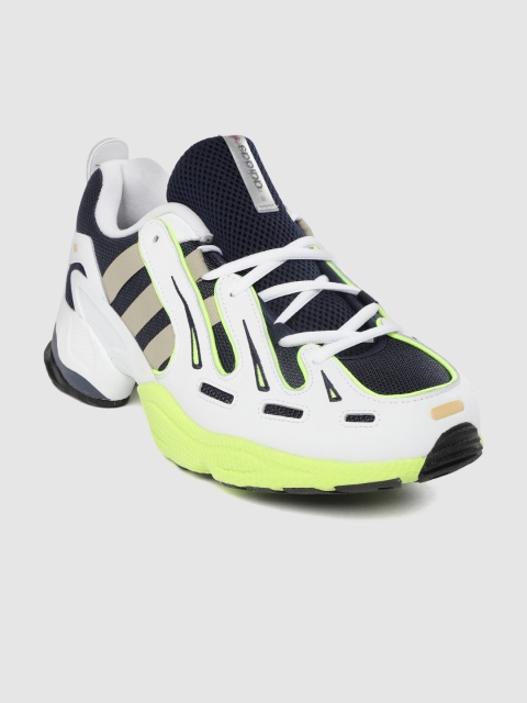 

ADIDAS Originals Men White & Navy Blue Colourblocked EQT Gazelle Sneakers