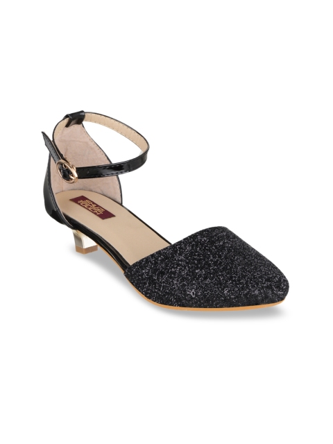 

SHUZ TOUCH Women Black Textured Heels