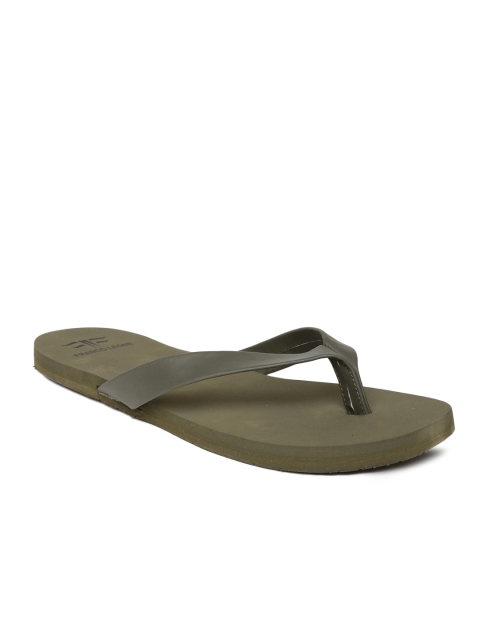 

Franco Leone Men Olive Green Flip-Flops