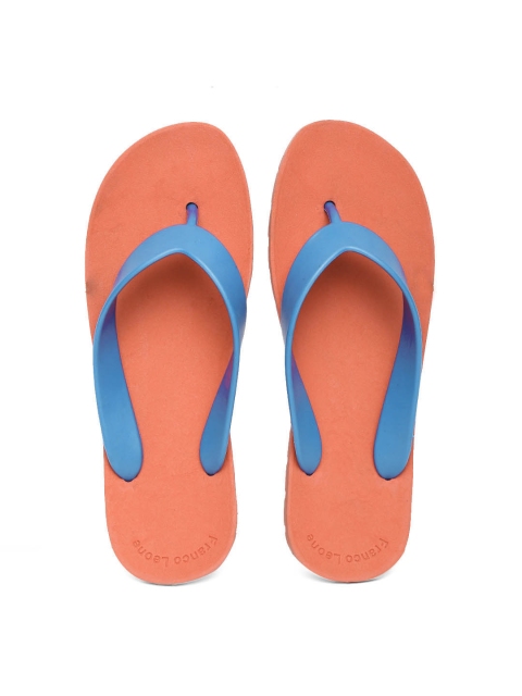 

Franco Leone Men Blue & Orange Flip-Flops