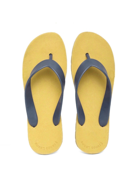 

Franco Leone Men Navy & Mustard Flip-Flops, Navy blue