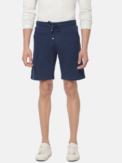 

U.S. Polo Assn. Men Blue Solid Lounge Shorts