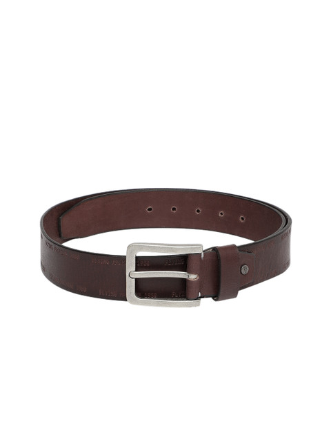 

Flying Machine Men Brown Solid Leather Belt