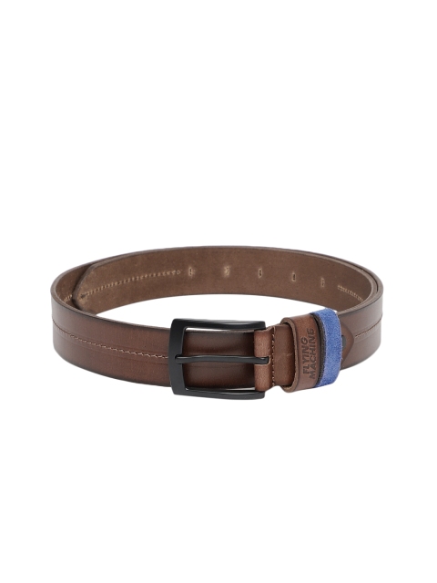 

Flying Machine Men Brown Solid Leather Belt