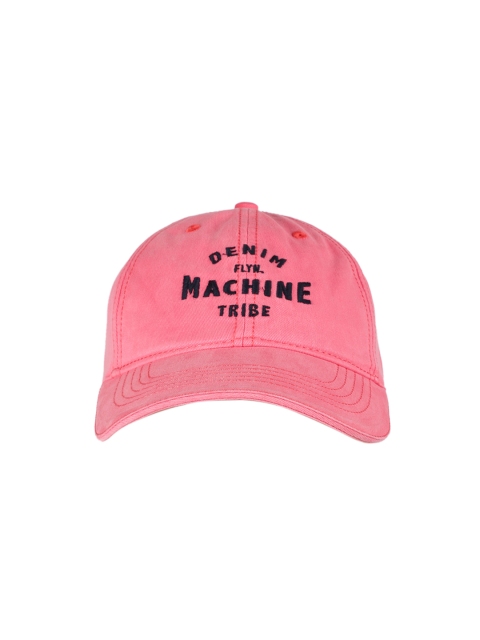 

Flying Machine Men Coral Pink Embroidered Baseball Cap