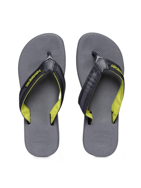 

Havaianas Men Surf Pro Grey Navy Blue Solid Thong Flip-Flops