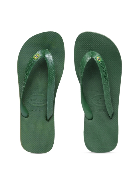 

Havaianas Men Olive Green Solid Thong Flip-Flops