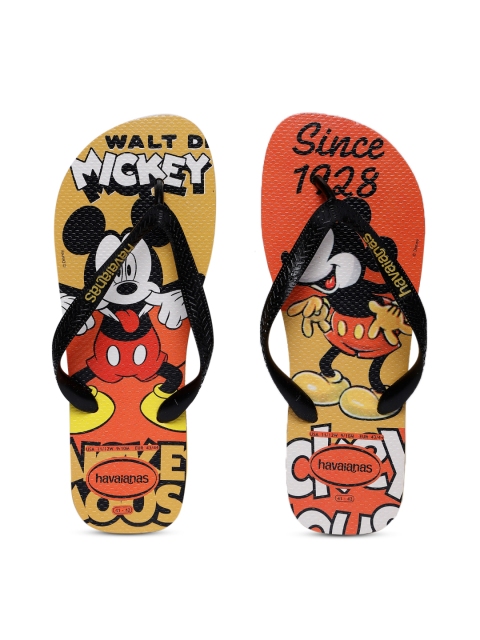 

Havaianas Men Yellow Disney Orange Printed Thong Flip-Flops