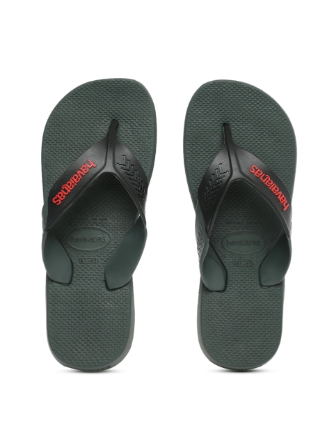 

Havaianas Men Dynamic Green Solid Thong Flip-Flops