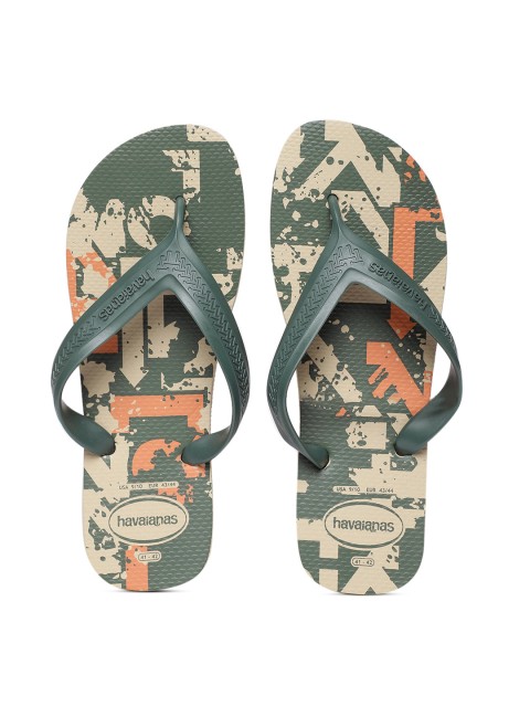 

Havaianas Men Top Max Beige Printed Thong Flip-Flops