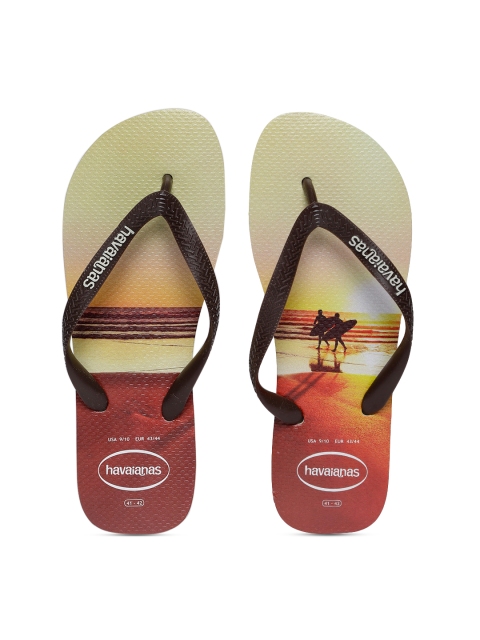 

Havaianas Men Hype Beige Brown Printed Thong Flip-Flops