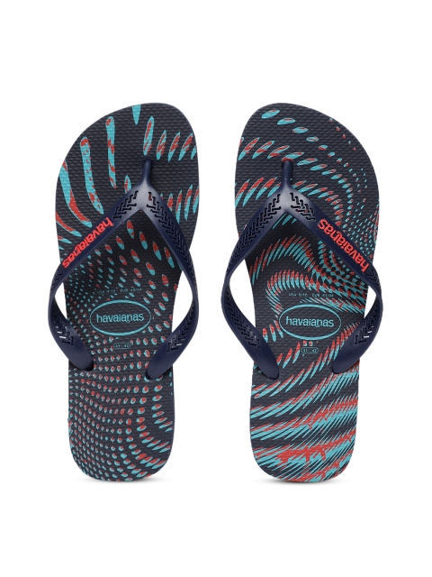

Havaianas Men Aero Graphics Navy Blue Printed Thong Flip-Flops