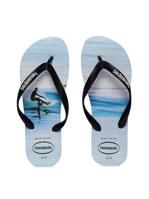 

Havaianas Men Hype Blue Black Printed Thong Flip-Flops