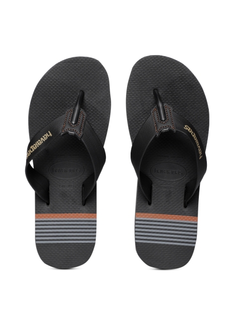 

Havaianas Men Urban Craft Black Solid Thong Flip-Flops