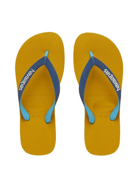 

Havaianas Men Yellow & Blue Solid Thong Flip-Flops