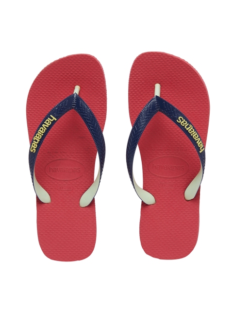 

Havaianas Men Pink & Navy Blue Solid Thong Flip-Flops