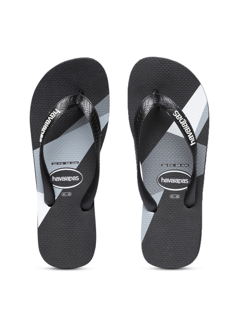 

Havaianas Men Top Trend Black Grey Printed Thong Flip-Flops