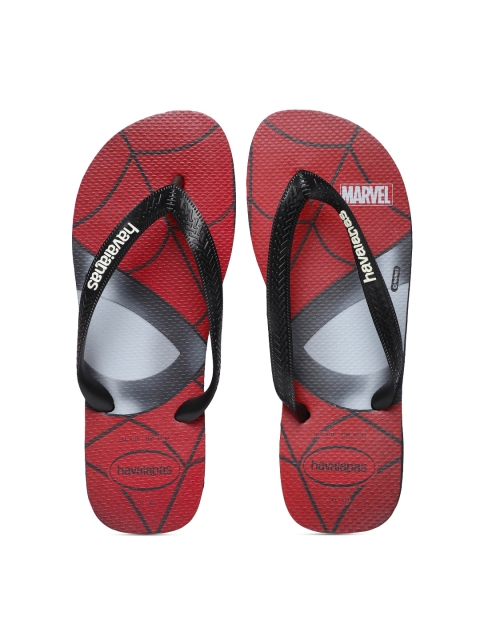 

Havaianas Men Marvel Black Red Printed Thong Flip-Flops
