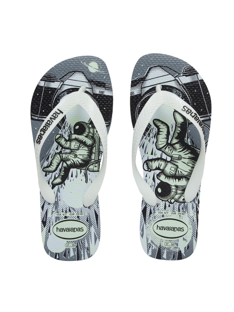 

Havaianas Men 4 Nite Grey Printed Thong Flip-Flops