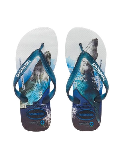 

Havaianas Men Cons. Int. Blue White Printed Thong Flip-Flops