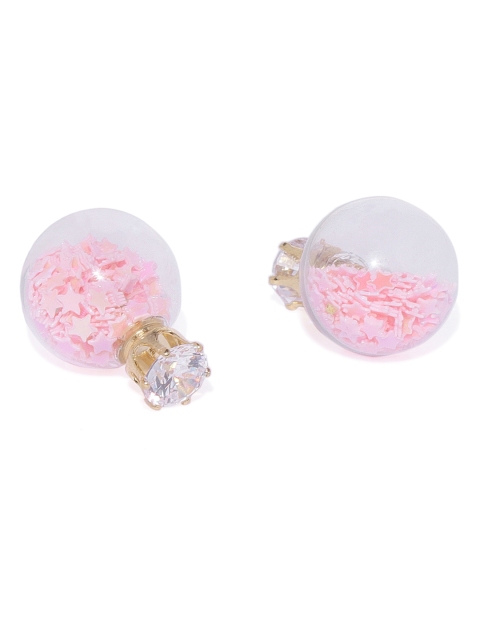 

Golden Peacock Pink Circular Studs