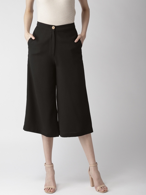 

QUIERO Women Black Regular Fit Solid Culottes