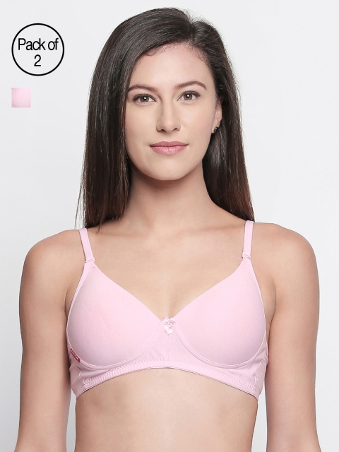 

Bodycare Pack of 2 Solid Heavily Padded Everyday Bras E6566PIPI, Pink
